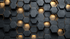Gamer Hexagonal Wallpaper Black and Gold | Murals Wallpaper