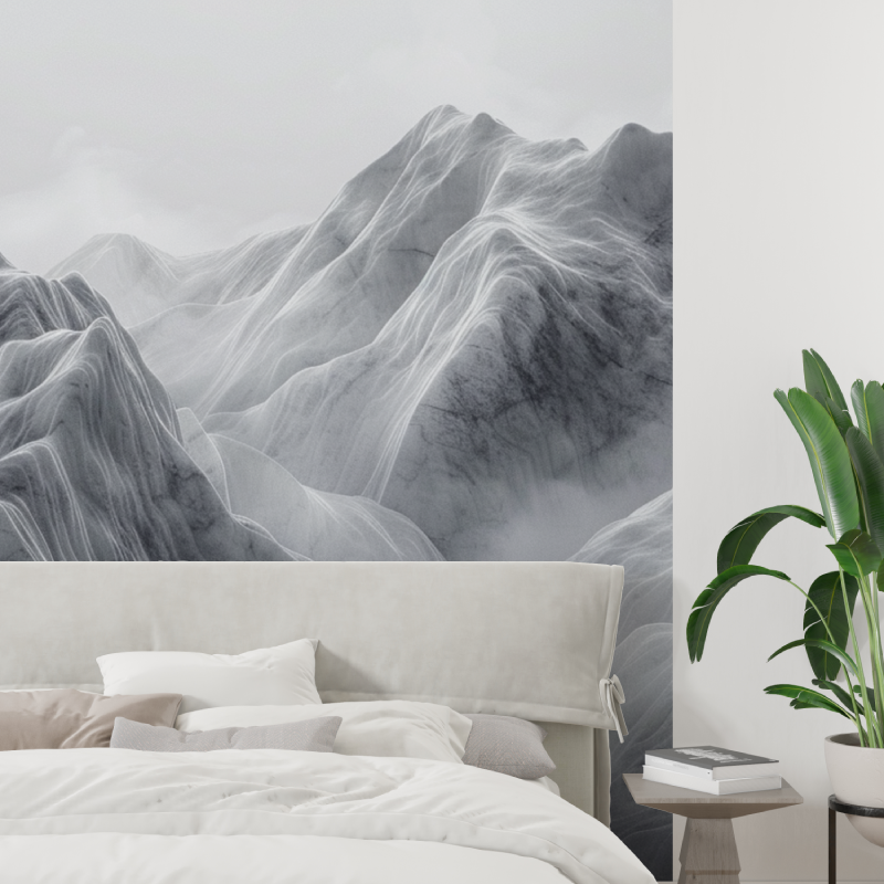 Abstract Mont Blanc Misty Morning Wallpaper | Murals Wallpaper
