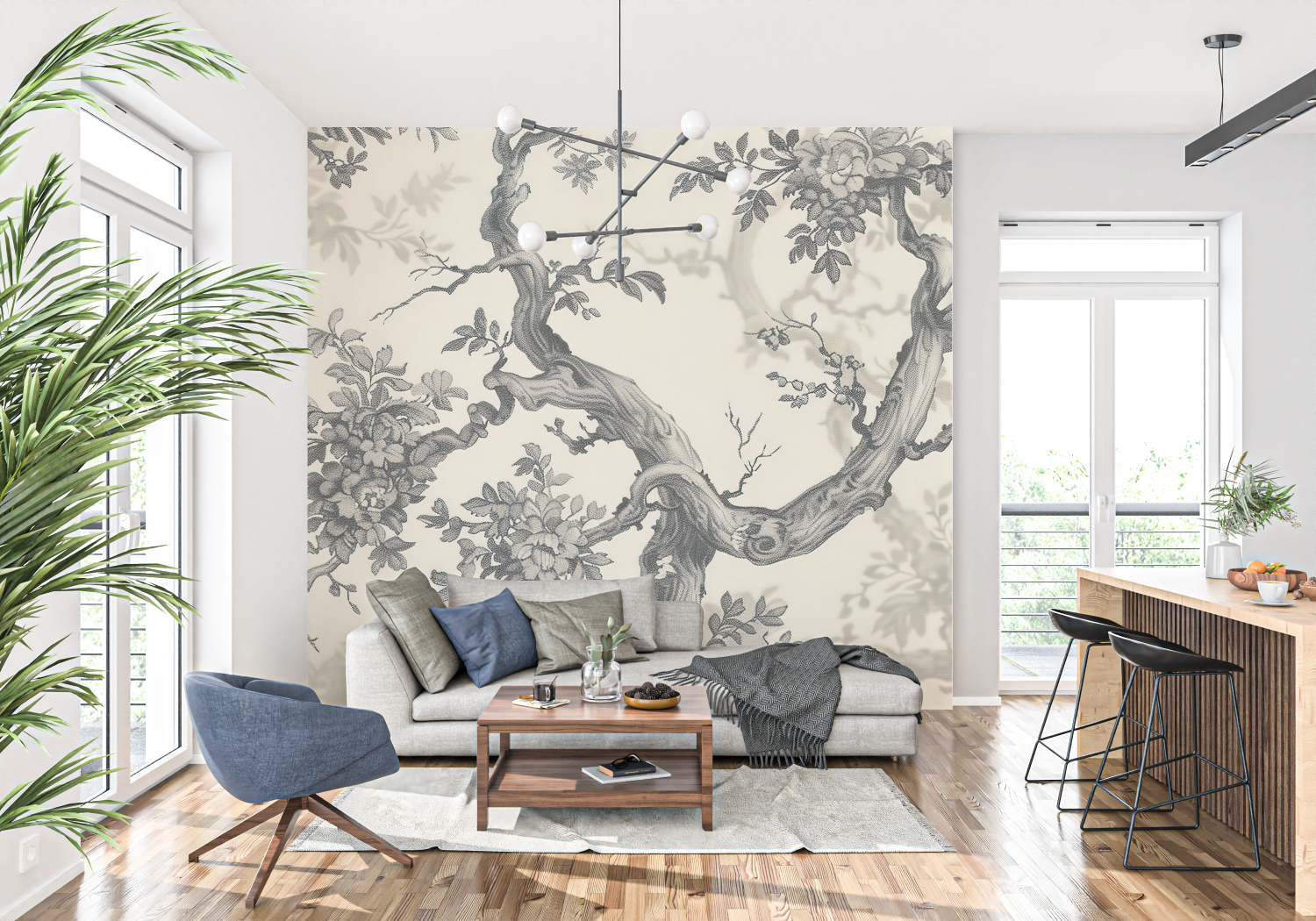 3D Toile de Jouy Wallpaper | Murals Wallpaper