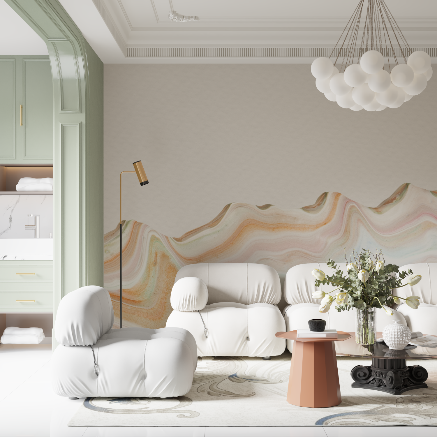 Watercolor Wallpaper for Bedroom | Murals Wallpaper