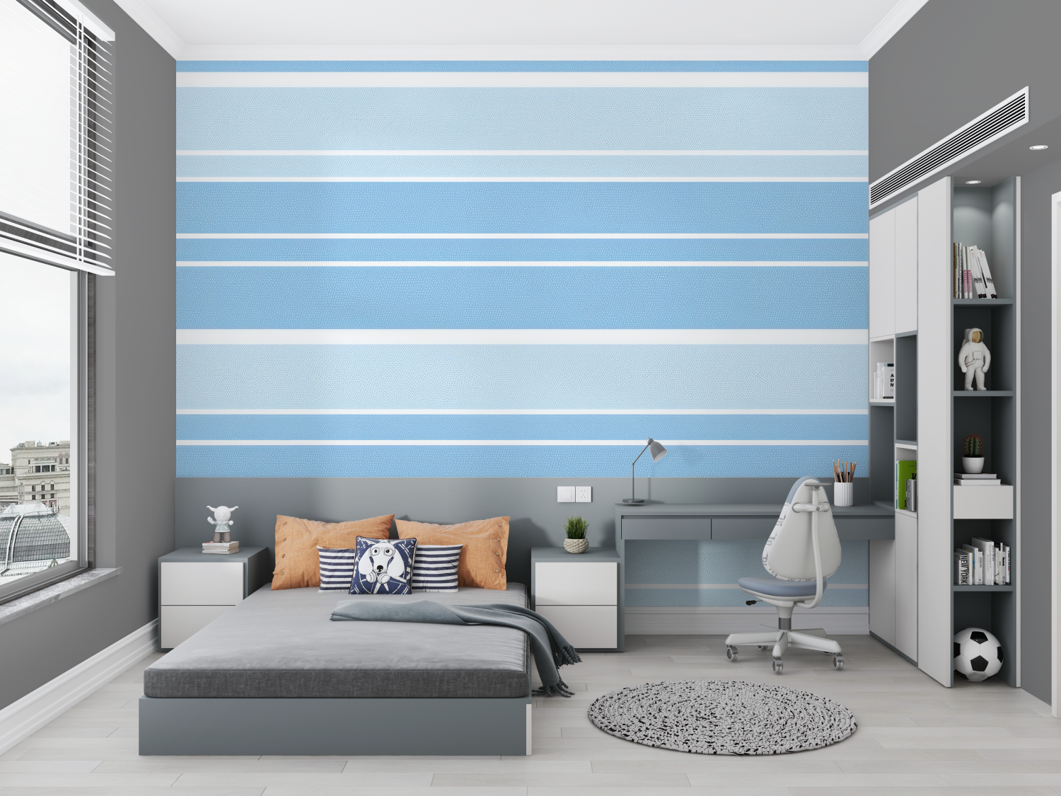 Teen Wallpaper Horizontal Stripes | Murals Wallpaper