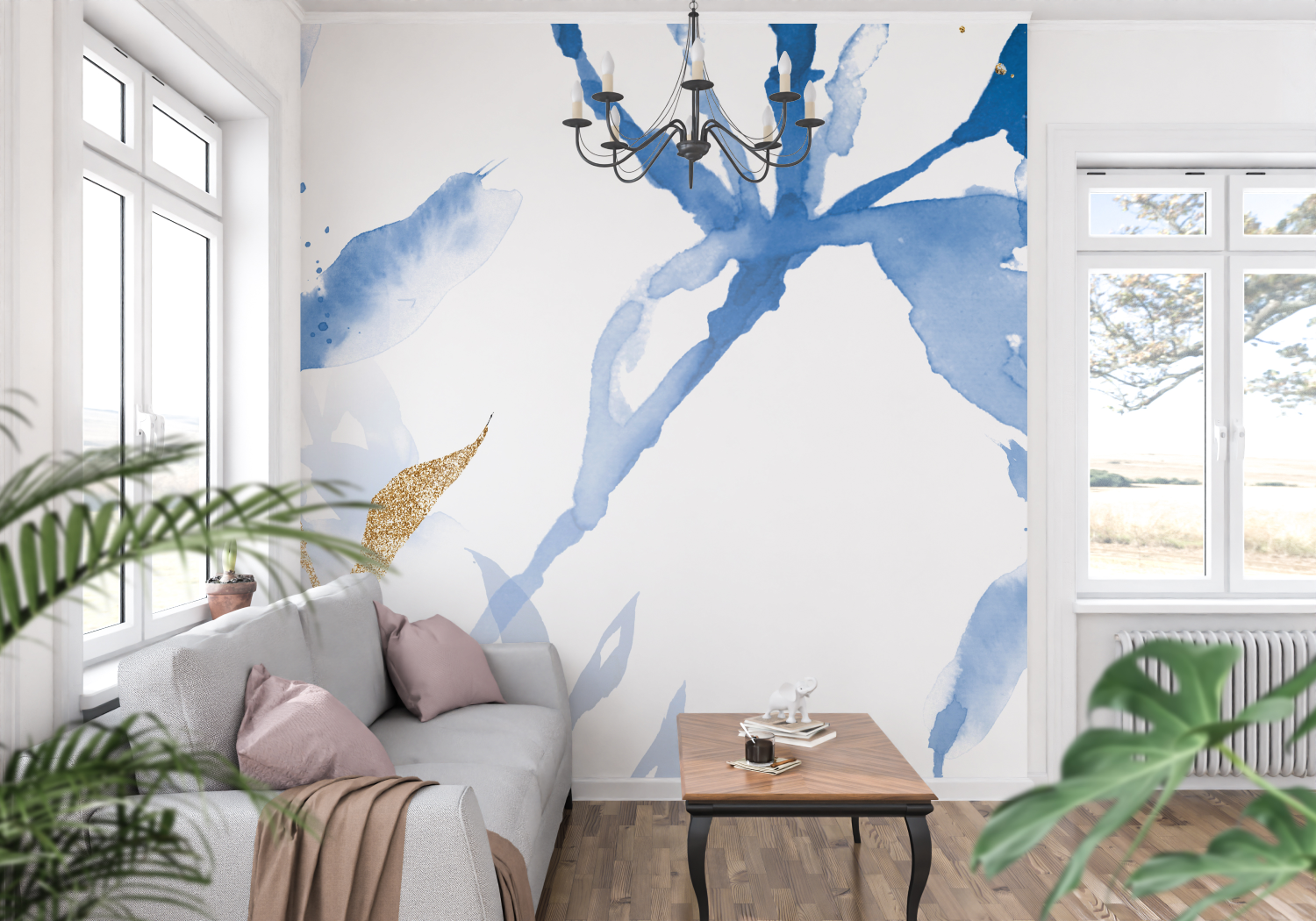 Blue Flower Wallpaper | Murals Wallpaper