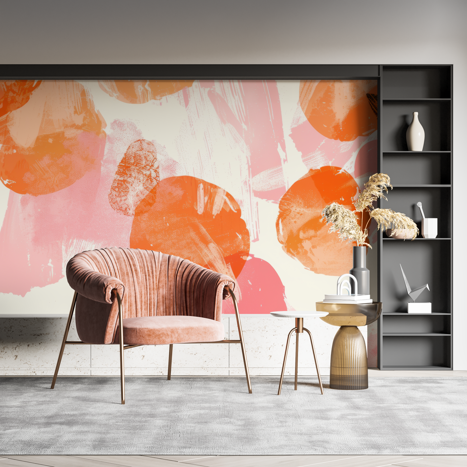 Orange Pink Pattern Wallpaper | Murals Wallpaper