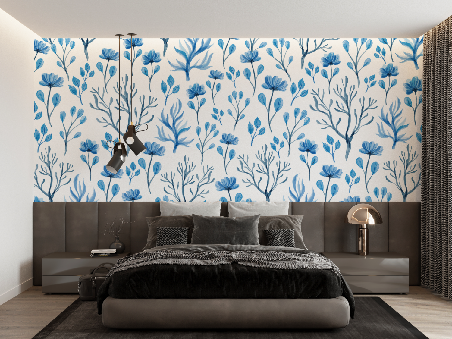 Sezane Blue Wallpaper | Murals Wallpaper