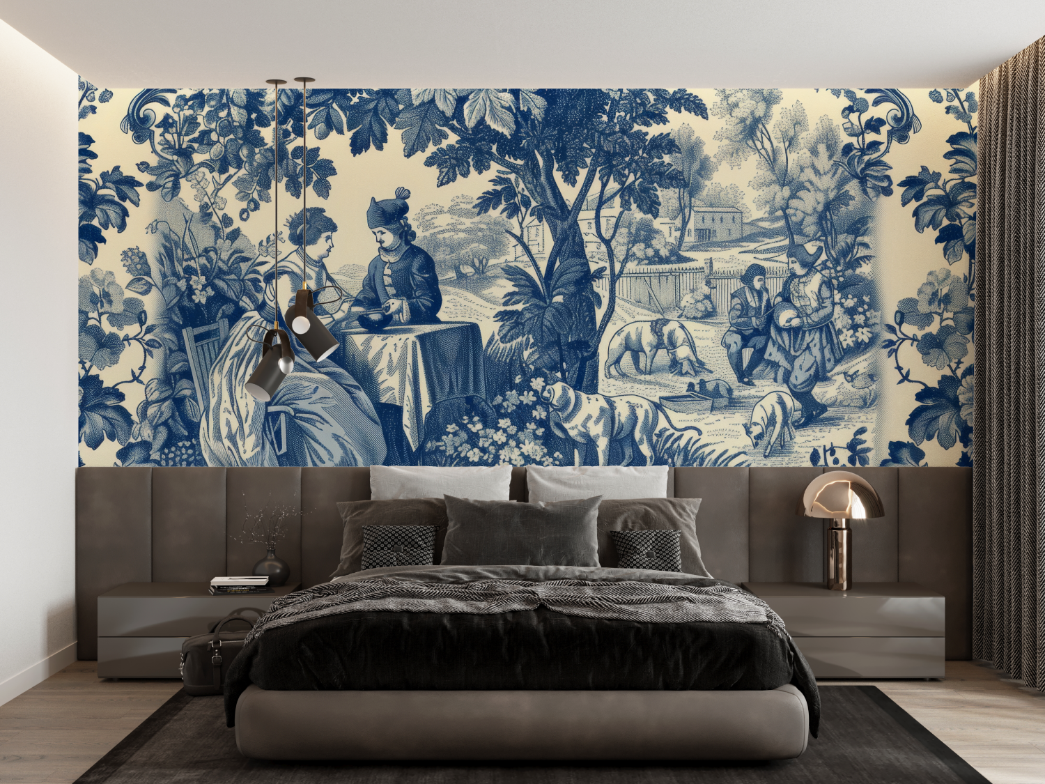 Antique Toile de Jouy Wallpaper | Murals Wallpaper