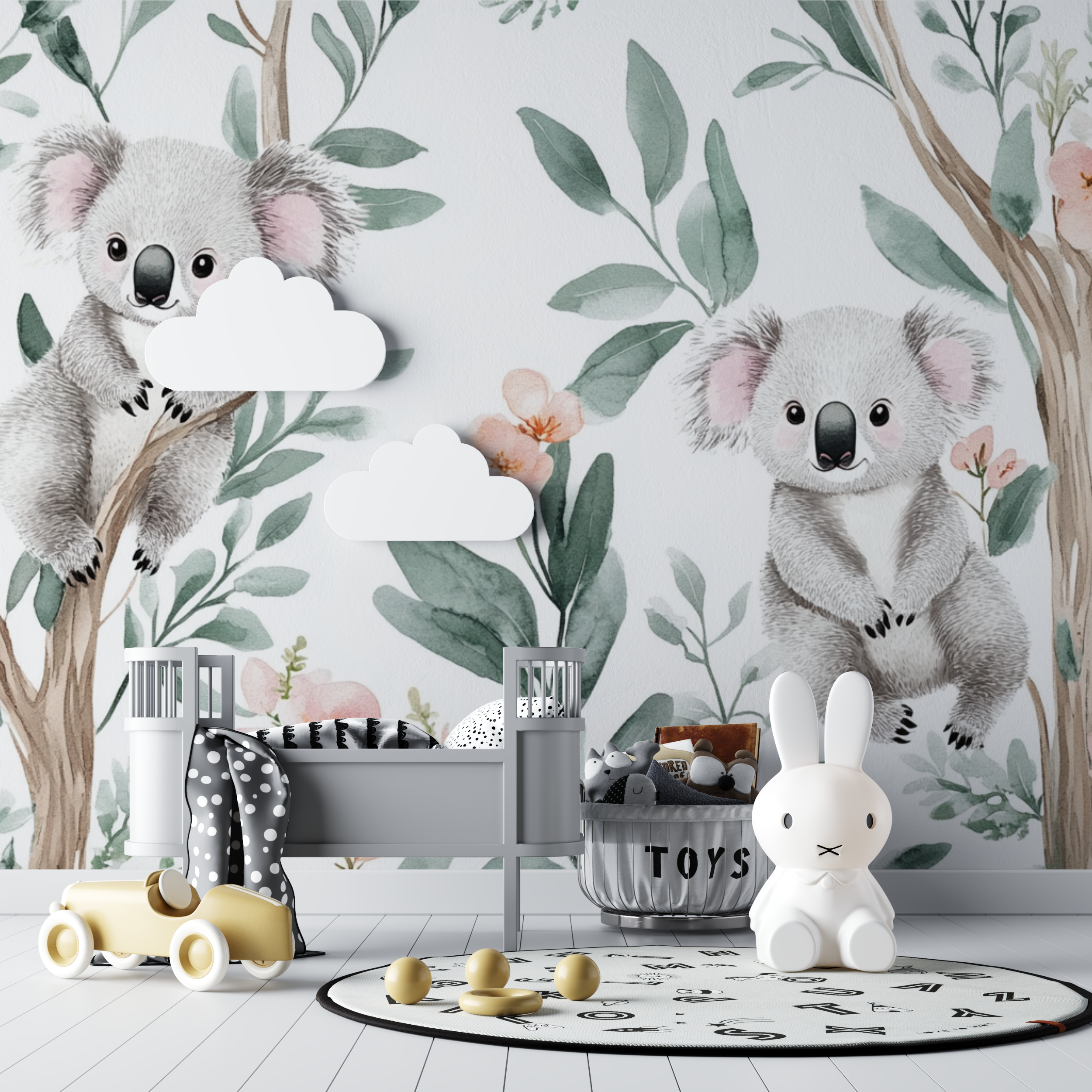 Koala Wallpaper in an Airy Garden | Murals Wallpaper