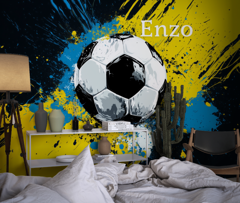 Personalized Soccer Ball Wallpaper | Murals Wallpaper