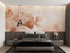 Gingko Watercolor Terracotta Mural Wallpaper