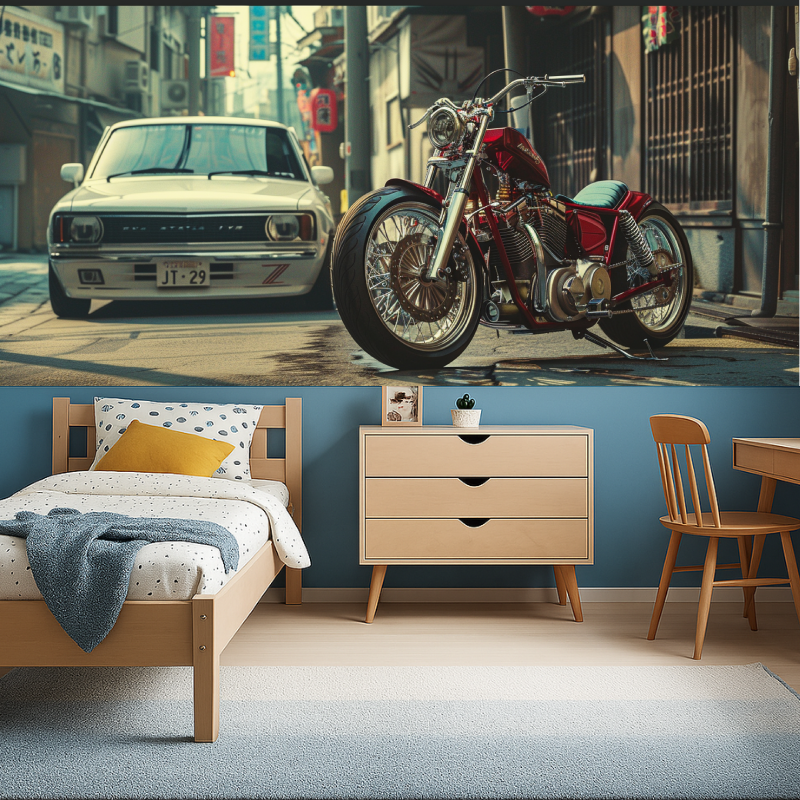 Motorcycle and Car Wallpaper | Murals Wallpaper