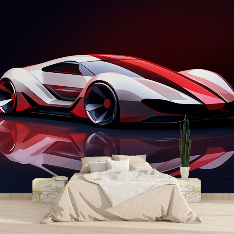 3D Future Car Wallpaper | Murals Wallpaper