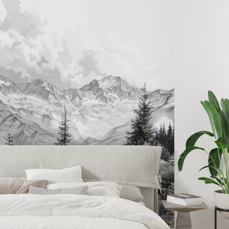 Alpine Mountain Range Wallpaper | Murals Wallpaper