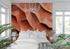 Terracotta Textured Plaster Wallpaper | Murals Wallpaper