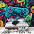 Geek-Graffiti-Videospiele-Wandtapete