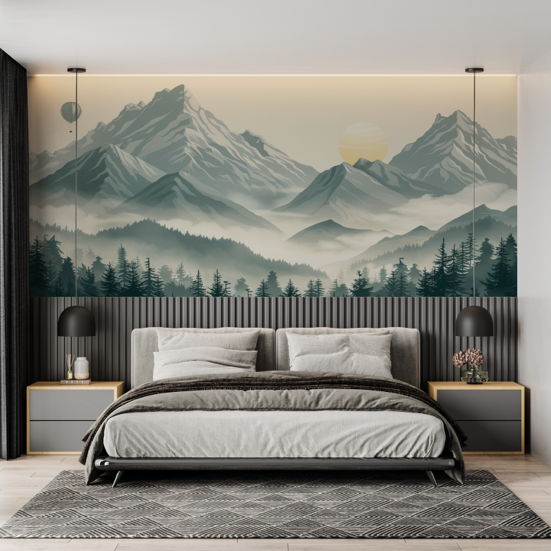 Scandinavian Mountain Kids Wallpaper | Murals Wallpaper