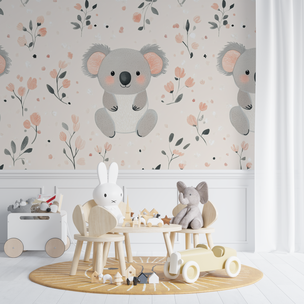 Koala and Soft Knit Wallpaper | Murals Wallpaper