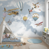 Mural 3D Airplane Wallpaper