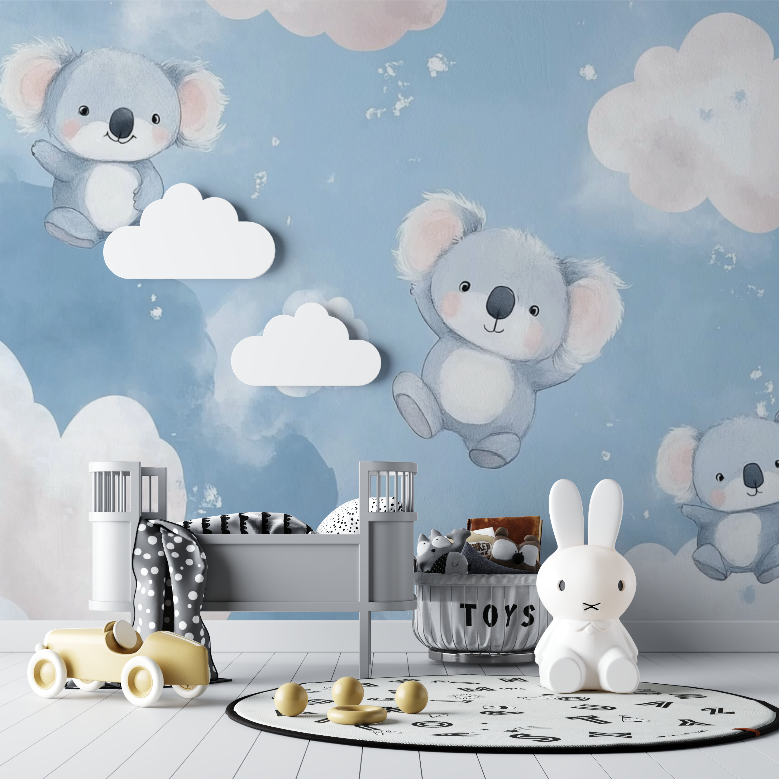Koala Wallpaper on Pastel Sky Background | Murals Wallpaper