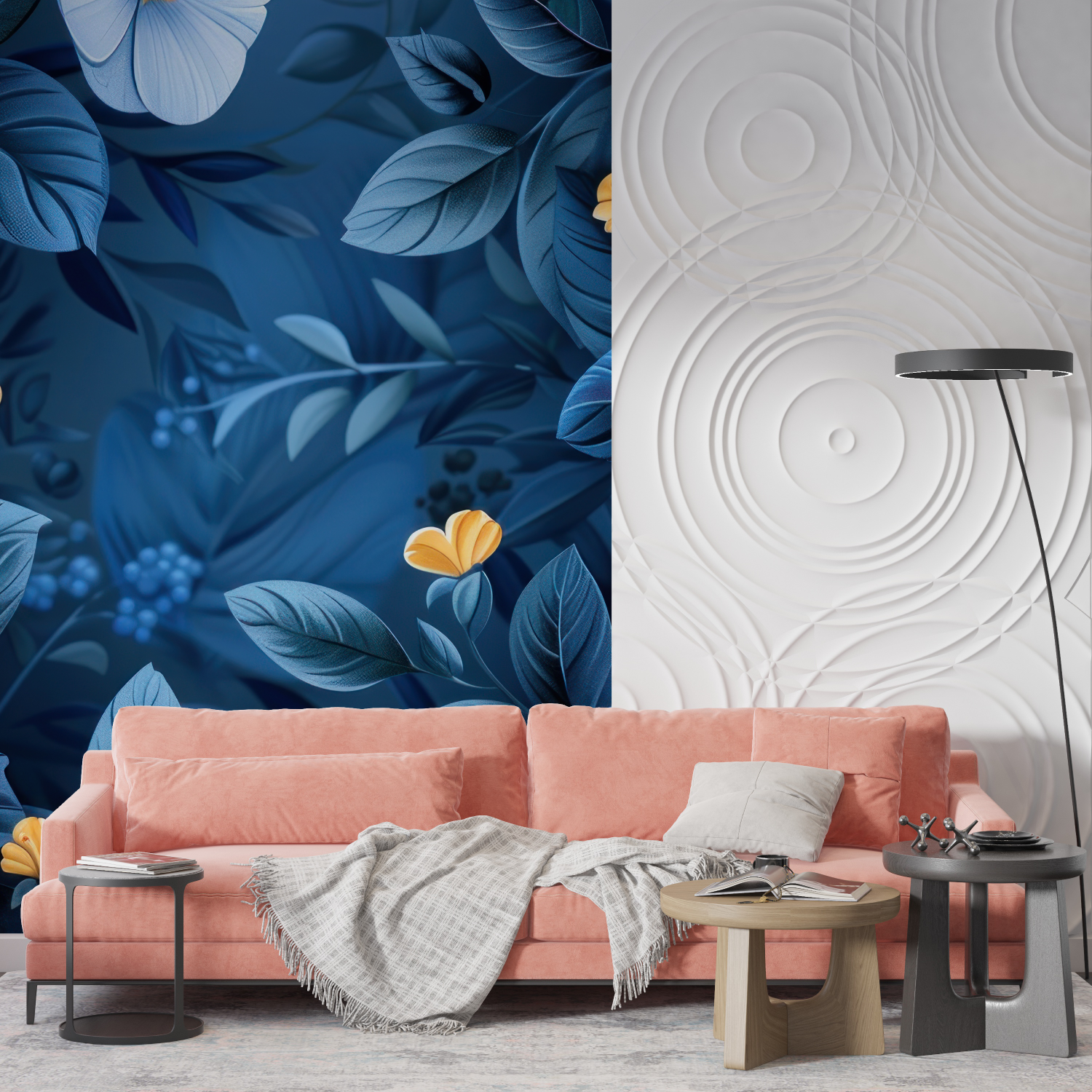 Blue Floral Wallpaper | Murals Wallpaper