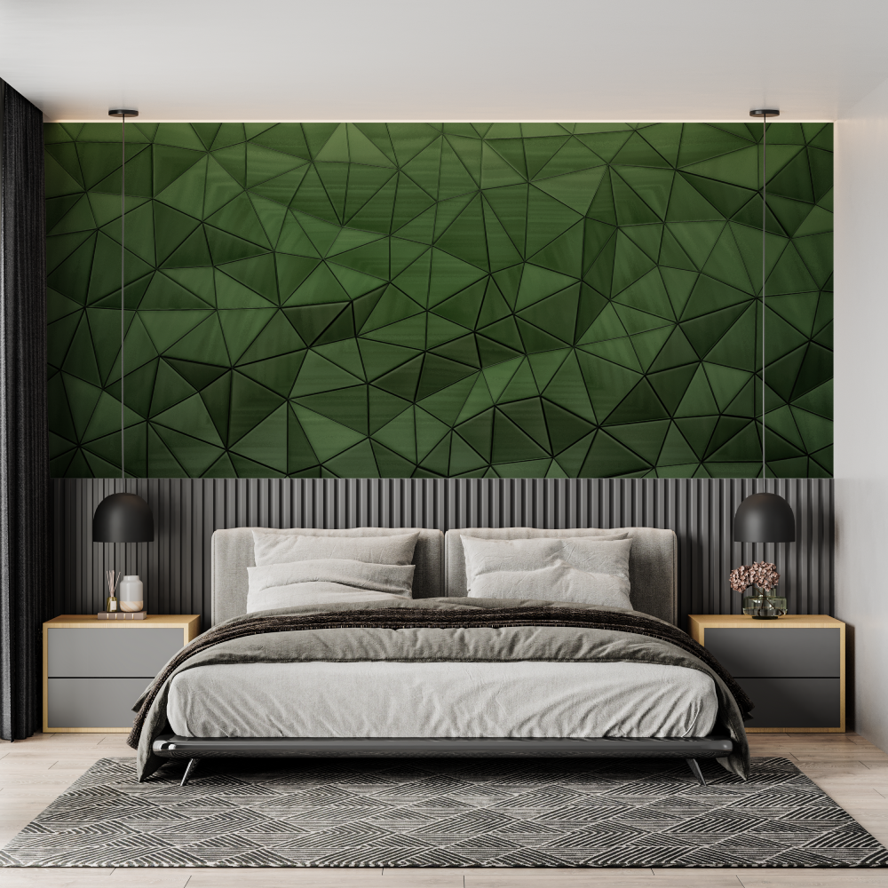 Green Geometric Wallpaper | Murals Wallpaper