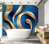 Blue Gold Bathroom Wallpaper | Murals Wallpaper