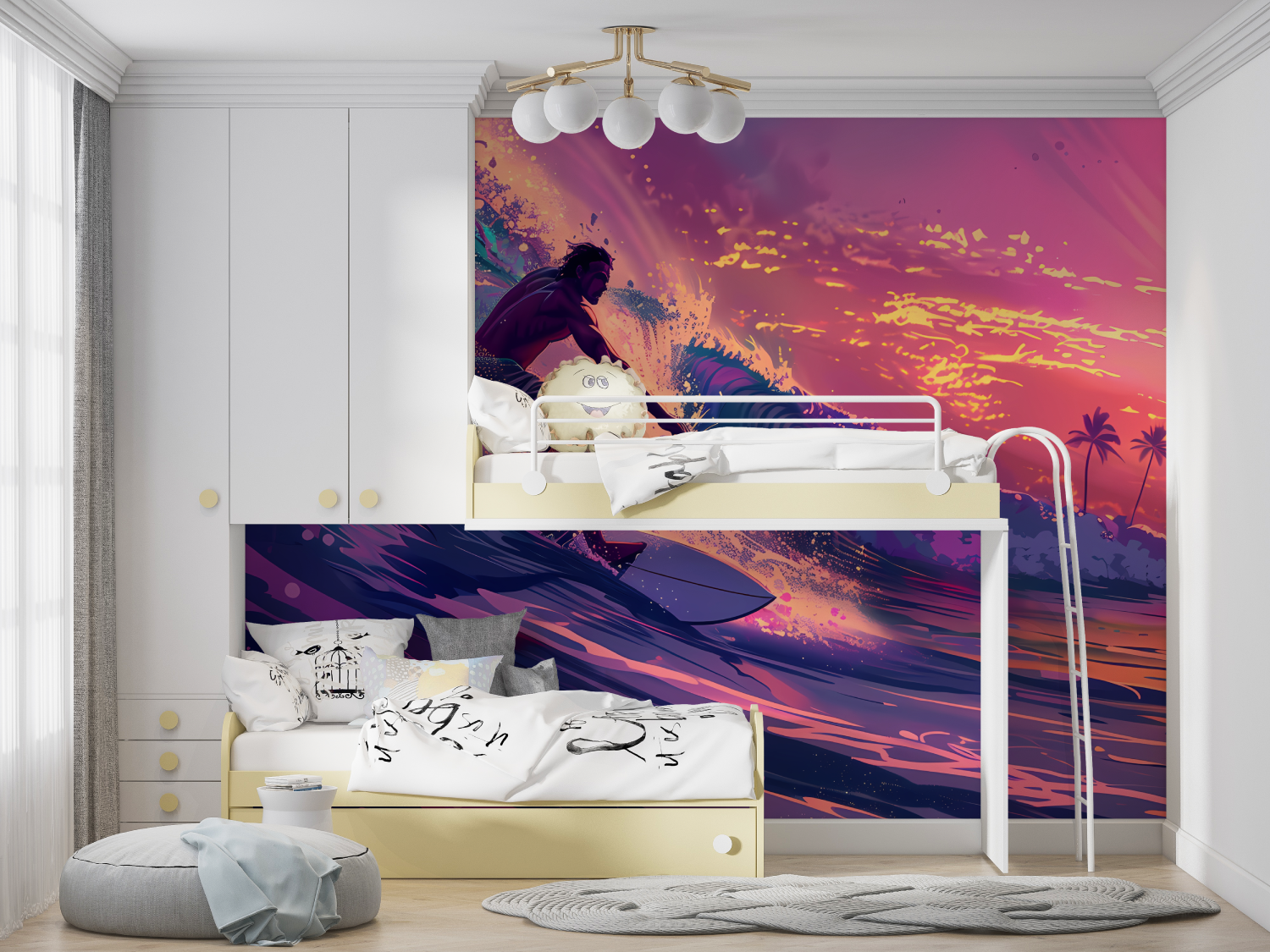 Retro Surf Adventure Wallpaper | Murals Wallpaper