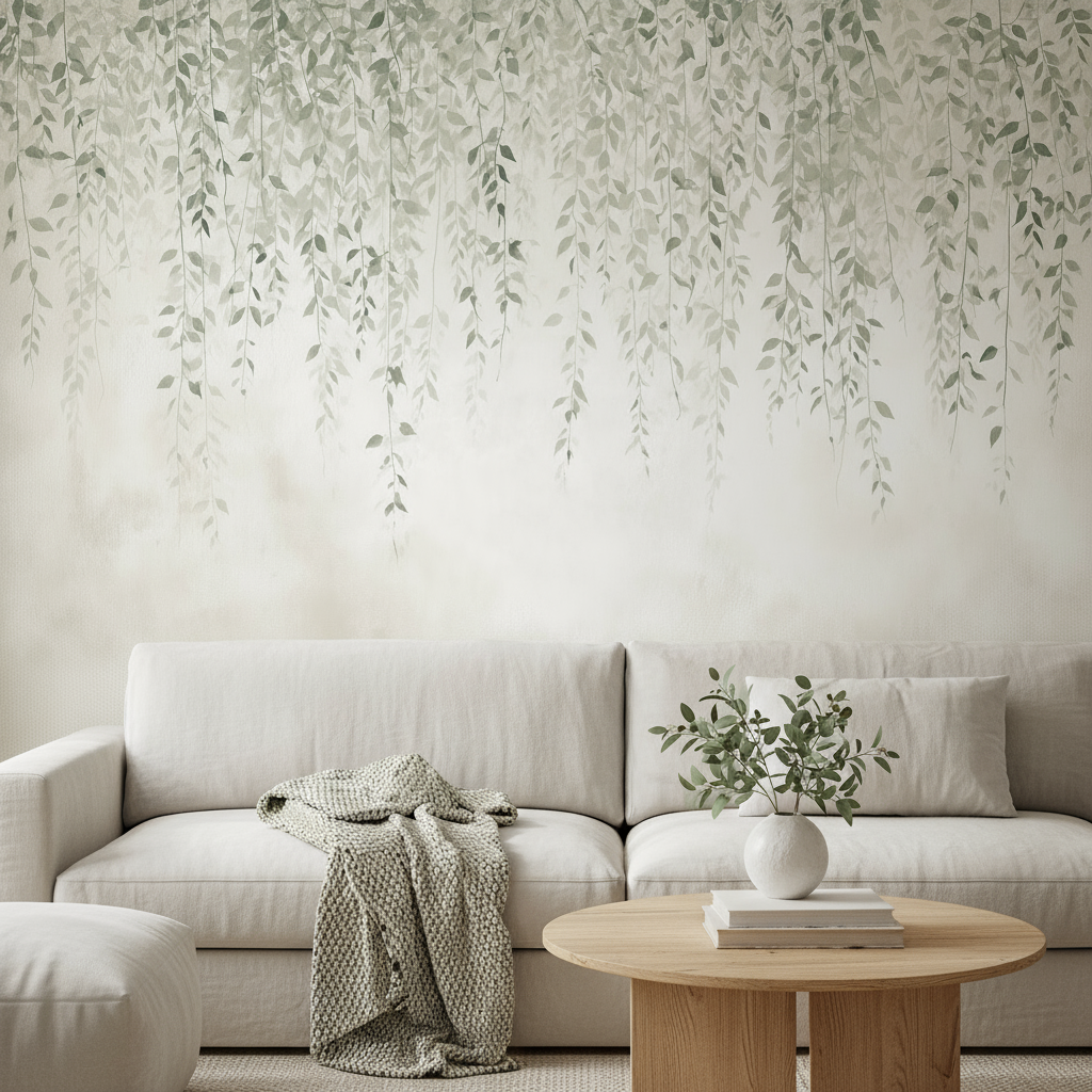 Hanging Botanical Greenery Mural Wallpaper