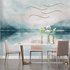 Watercolor Misty Lake Wallpaper | Murals Wallpaper