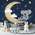 Sleepy Koala on a Moon Croissant Wallpaper | Murals Wallpaper