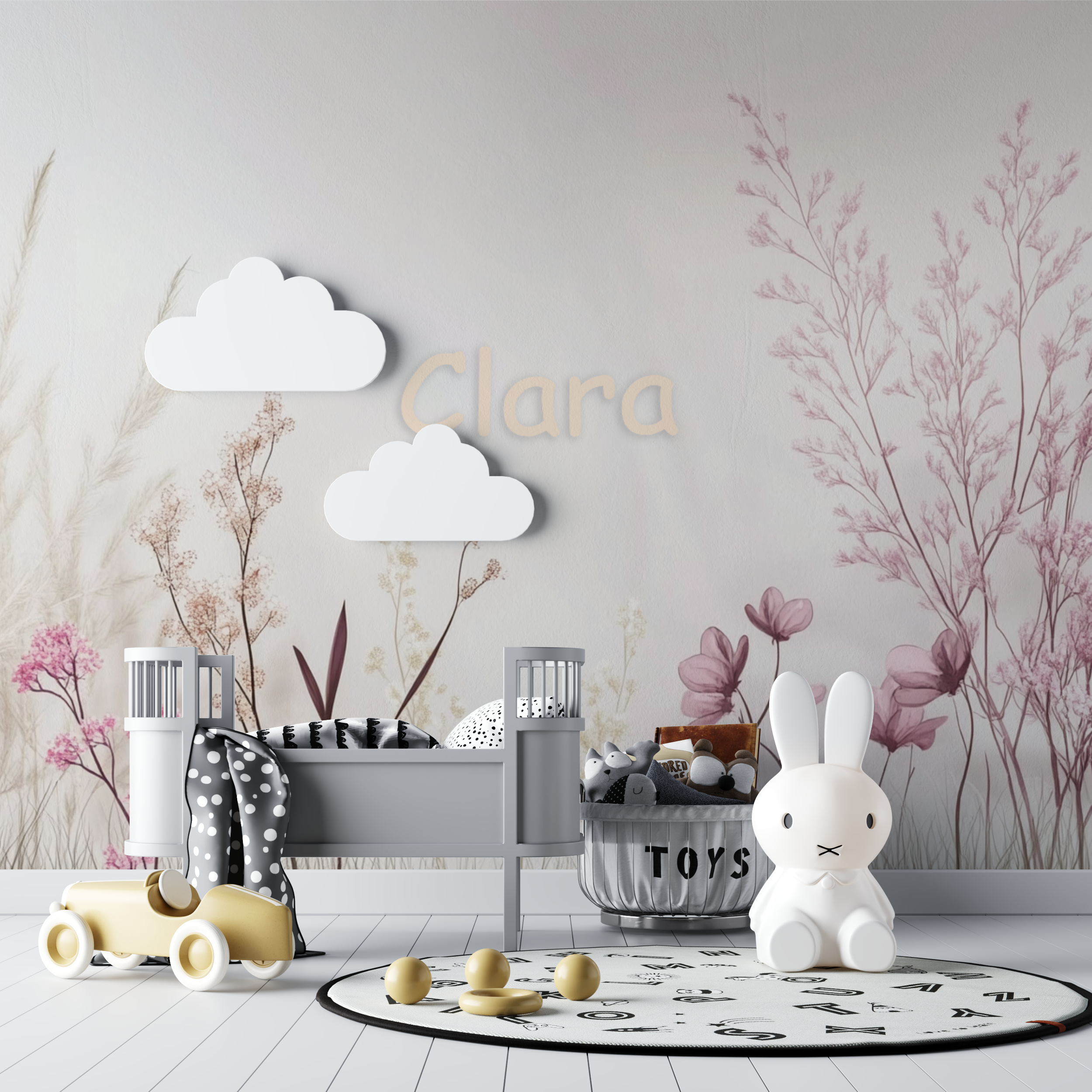 Girl's Name Leaf Wallpaper | Murals Wallpaper
