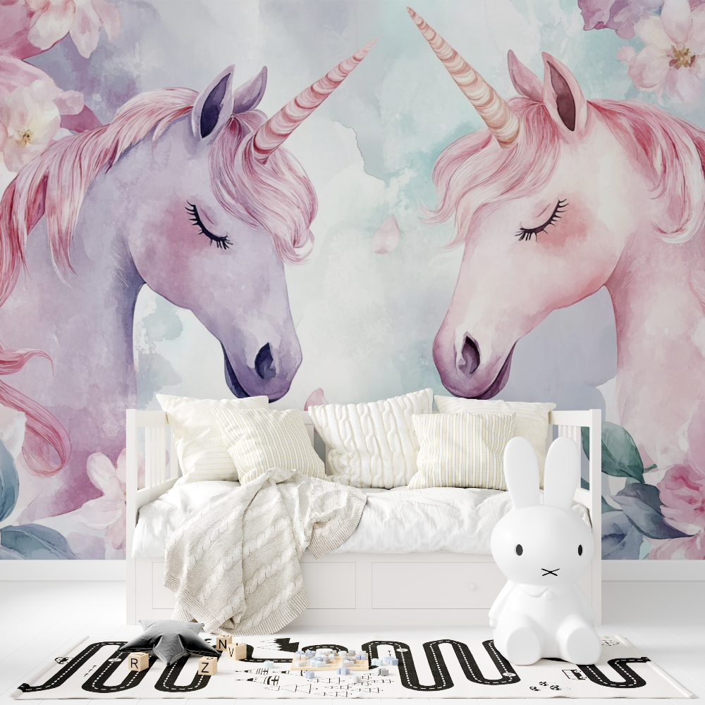 Unicorn Duo Wallpaper | Murals Wallpaper