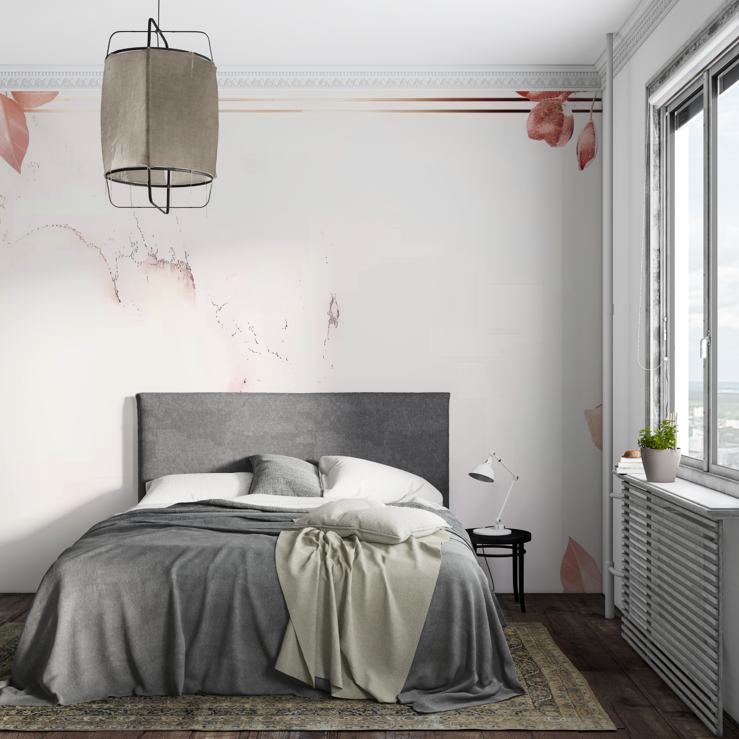 White and Terracotta Wallpaper | Murals Wallpaper