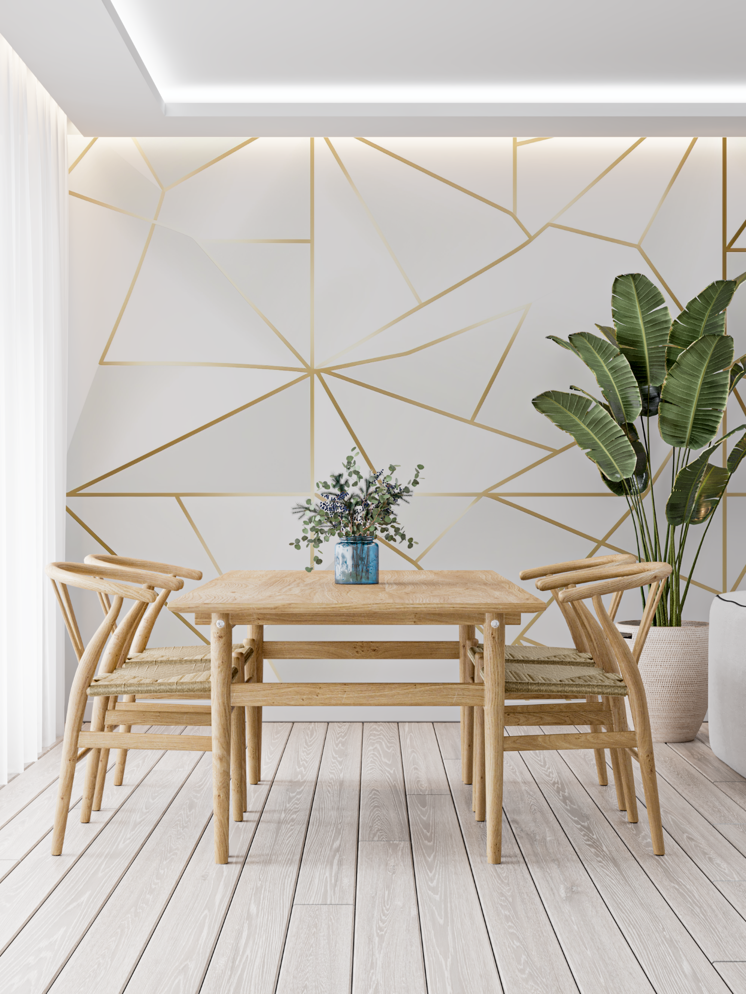 Geometric Gold Wallpaper | Murals Wallpaper