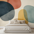 Boho Organic Abstract Shapes Mural Wallpaper