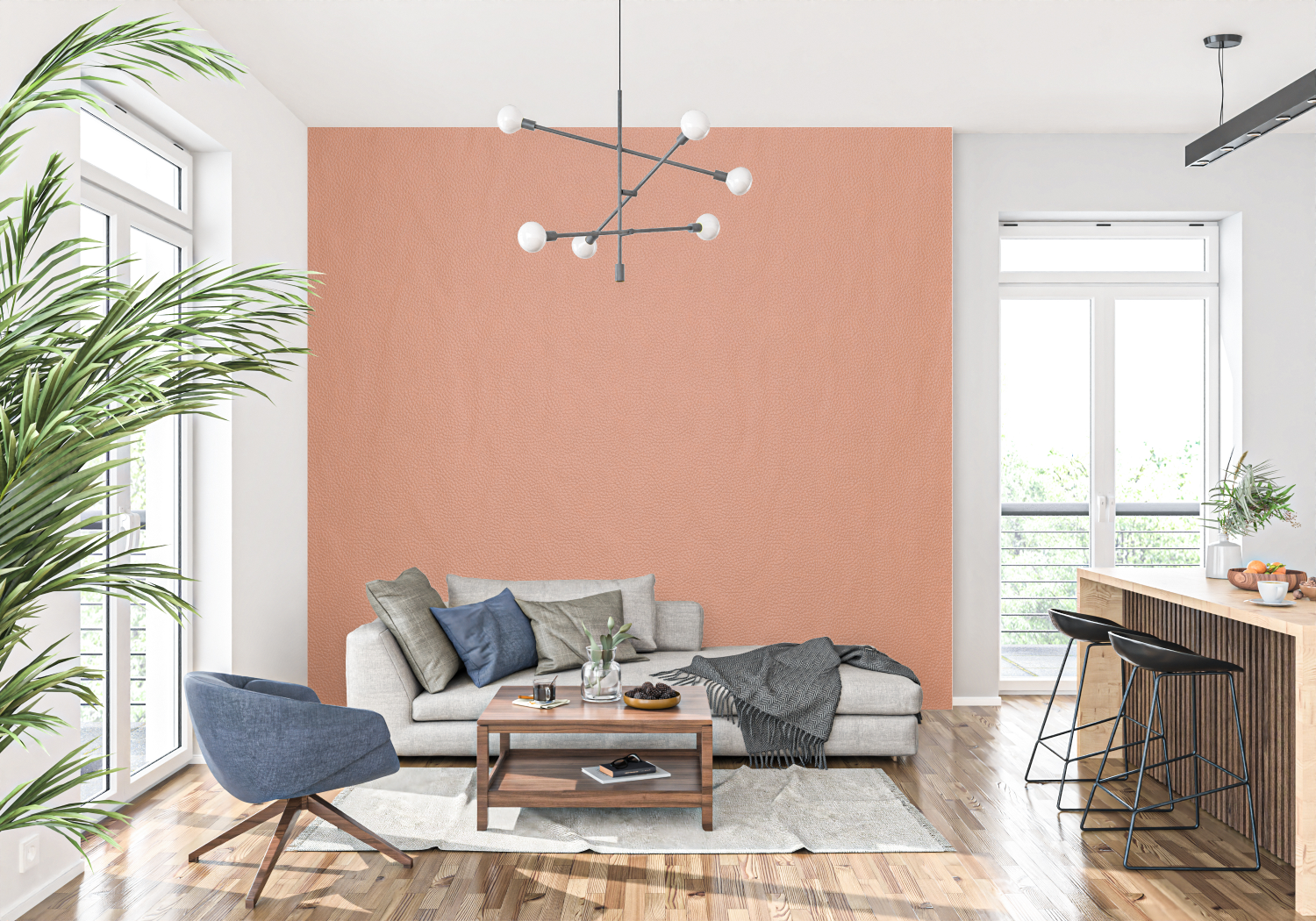 Solid Terracotta Wallpaper | Murals Wallpaper