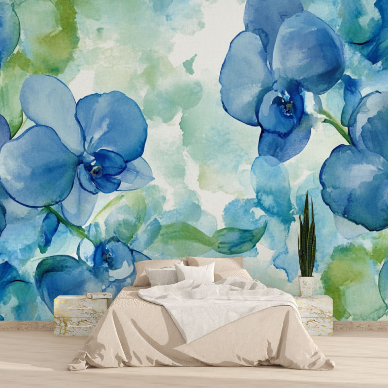 Elegant Orchid Watercolor Wallpaper | Murals Wallpaper