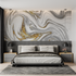 Fluid Gray and Gold Wallpaper | Murals Wallpaper