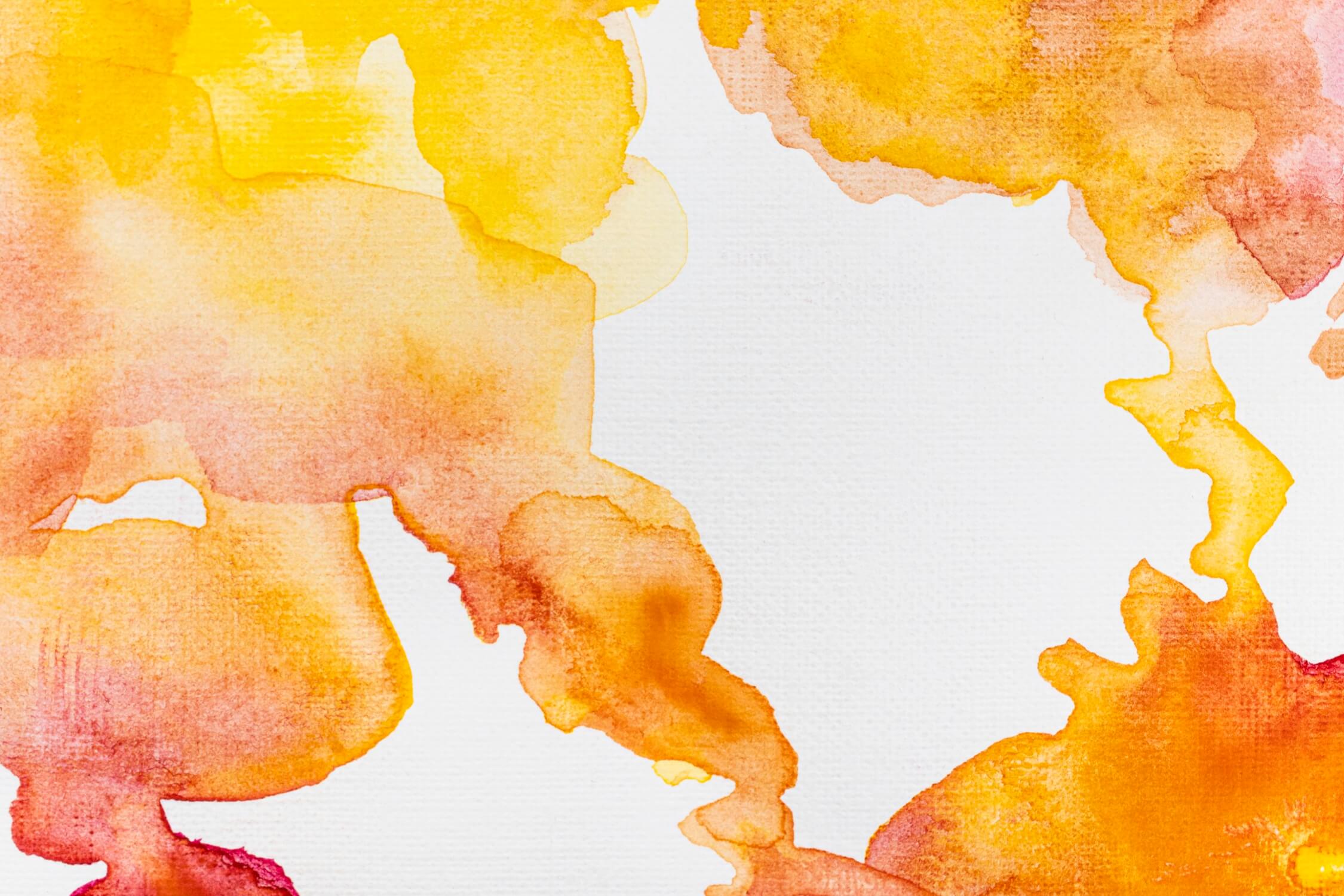 Watercolor Orange Wallpaper | Murals Wallpaper