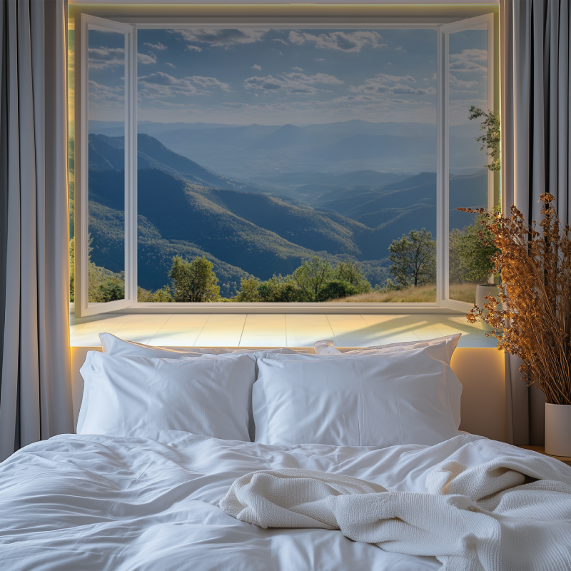 Panoramische Tapete Trompe...re offenes Trendzimmer