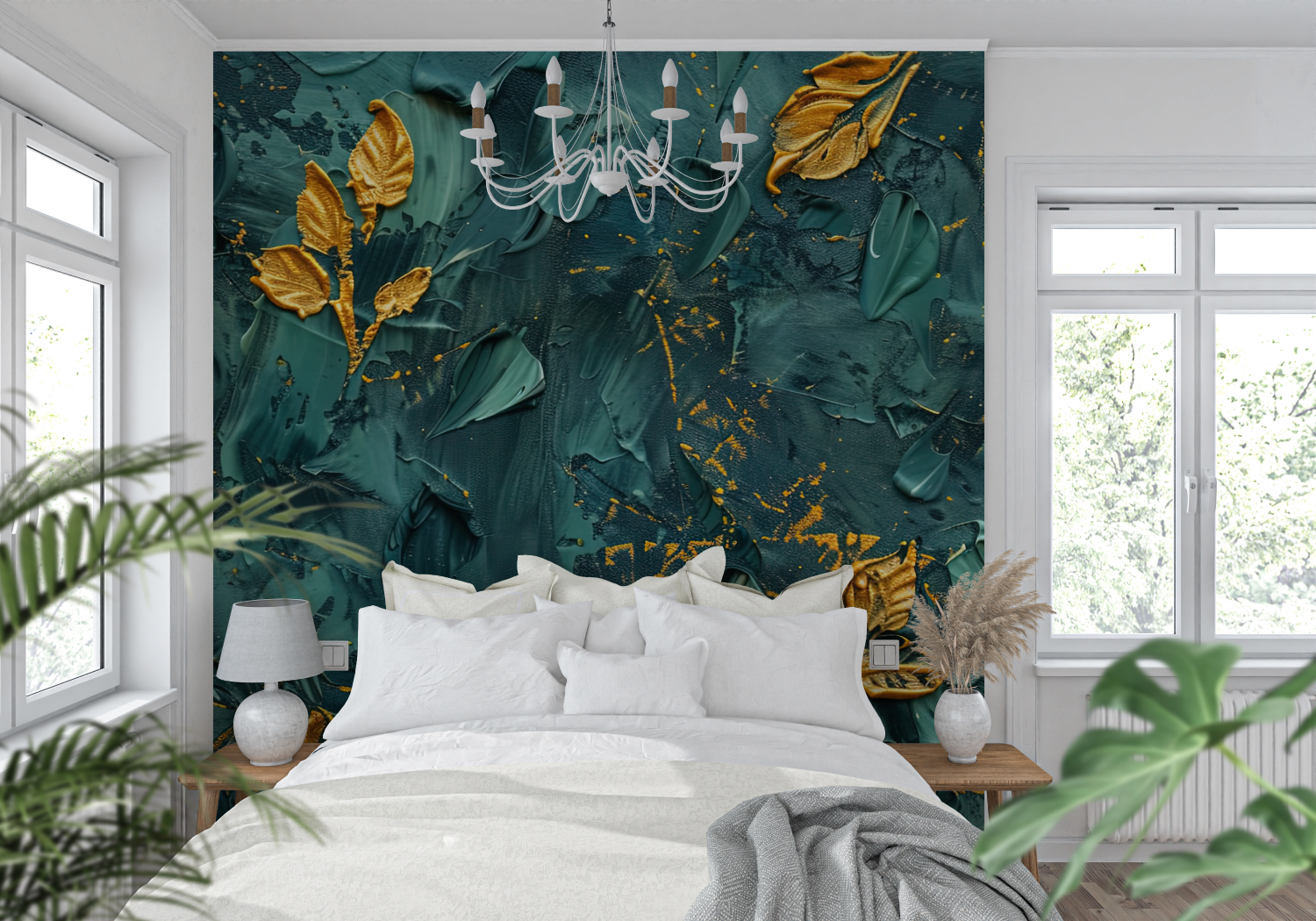 Peacock Blue Wallpaper | Murals Wallpaper