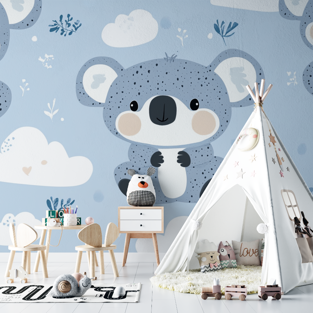 Hidden Koala in a Cloud Wallpaper | Murals Wallpaper