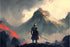 Samurai and Mountain Wallpaper | Murals Wallpaper