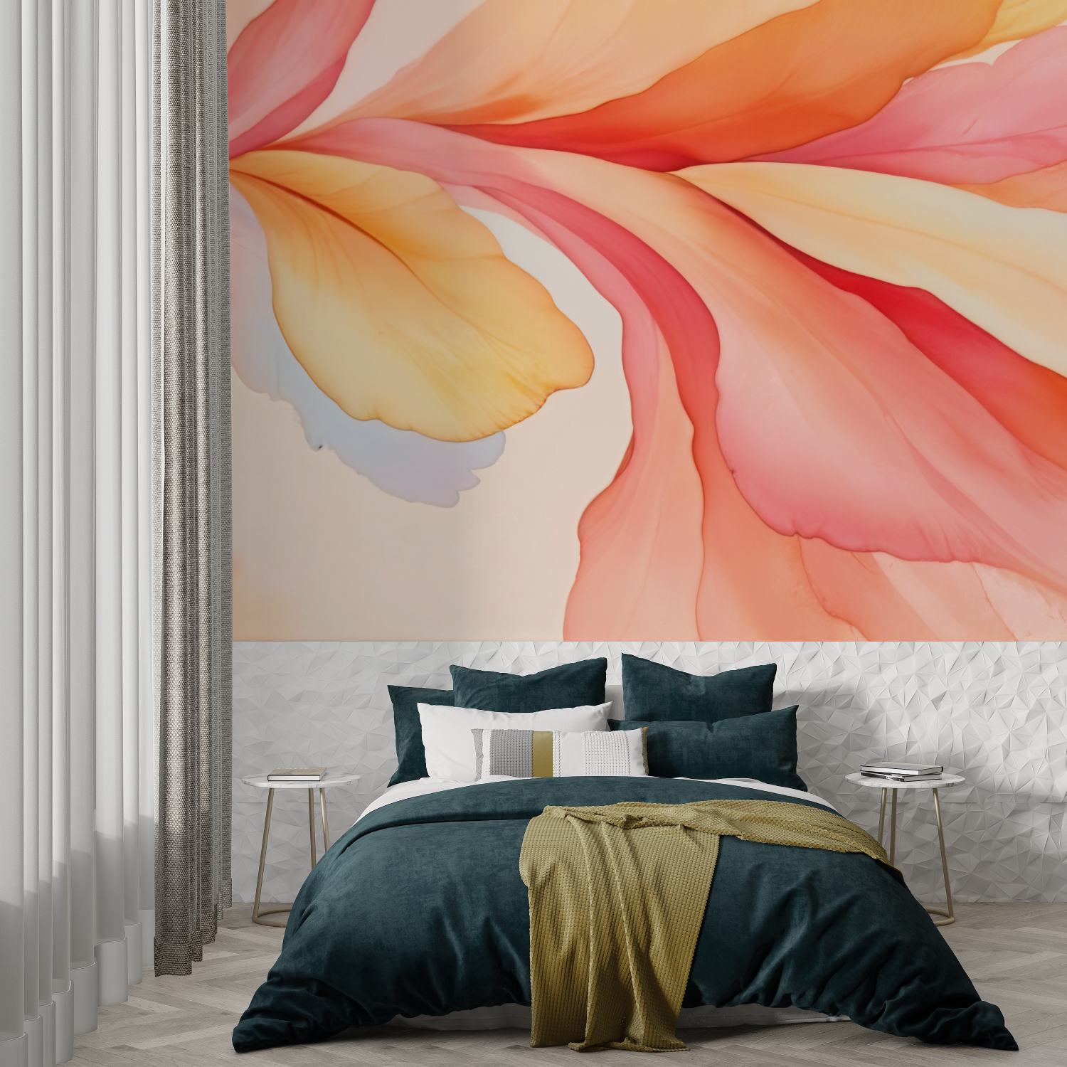 Papier Peint Rose Orange – Panorama-Tendenz