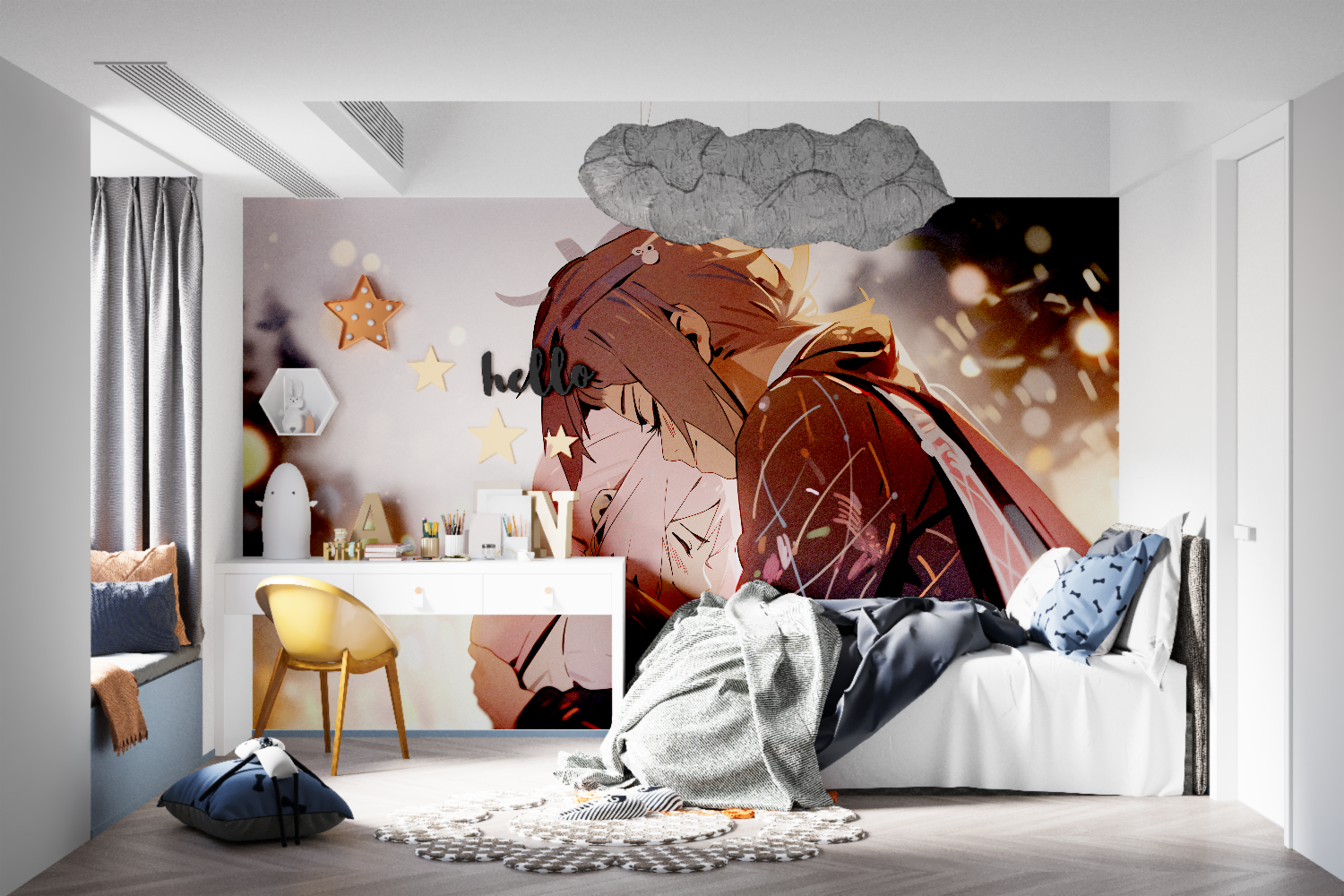 Anime Hero Couple Wallpaper | Murals Wallpaper