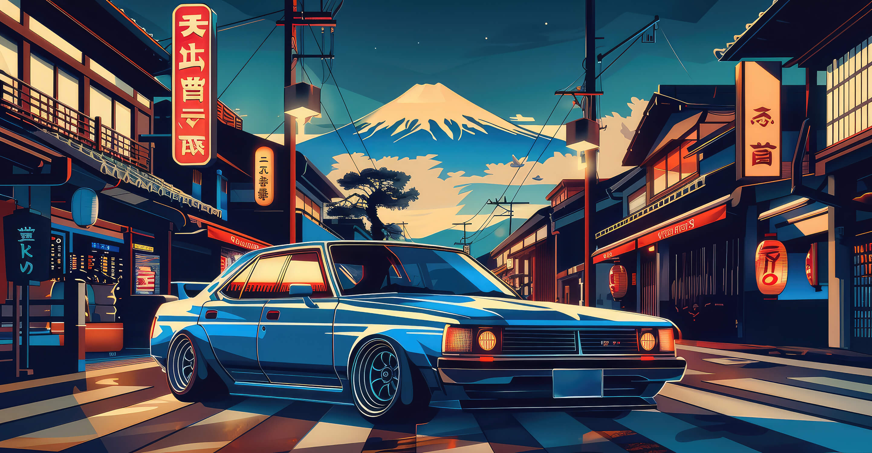Anime Sports Car Wallpaper | Murals Wallpaper