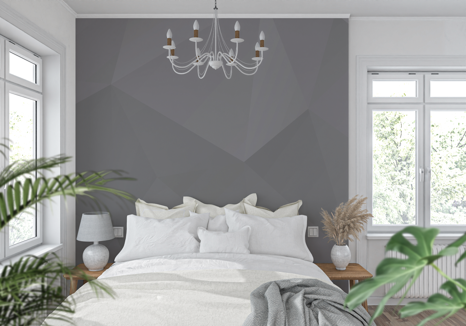Gray Graphic Wallpaper | Murals Wallpaper