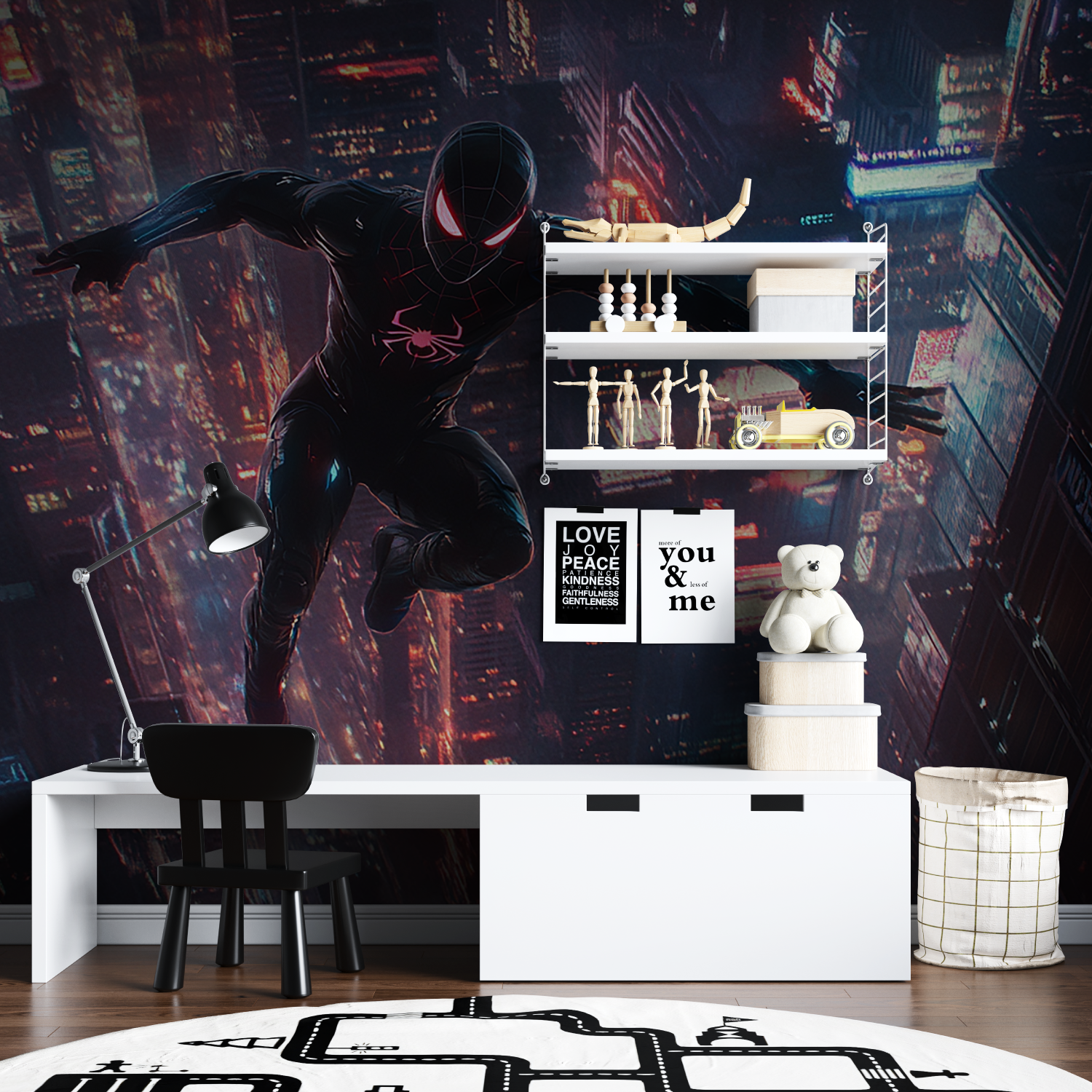 Spider-Man Night Jump Wallpaper | Murals Wallpaper