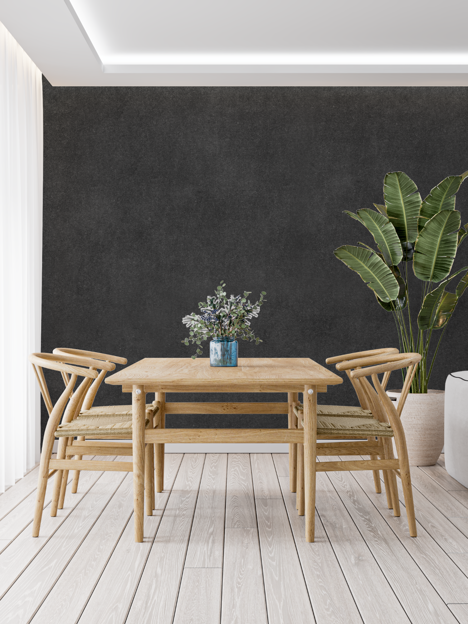 Charcoal Gray Wallpaper | Murals Wallpaper