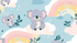 Pastel Arc Sitting Koala Wallpaper | Murals Wallpaper
