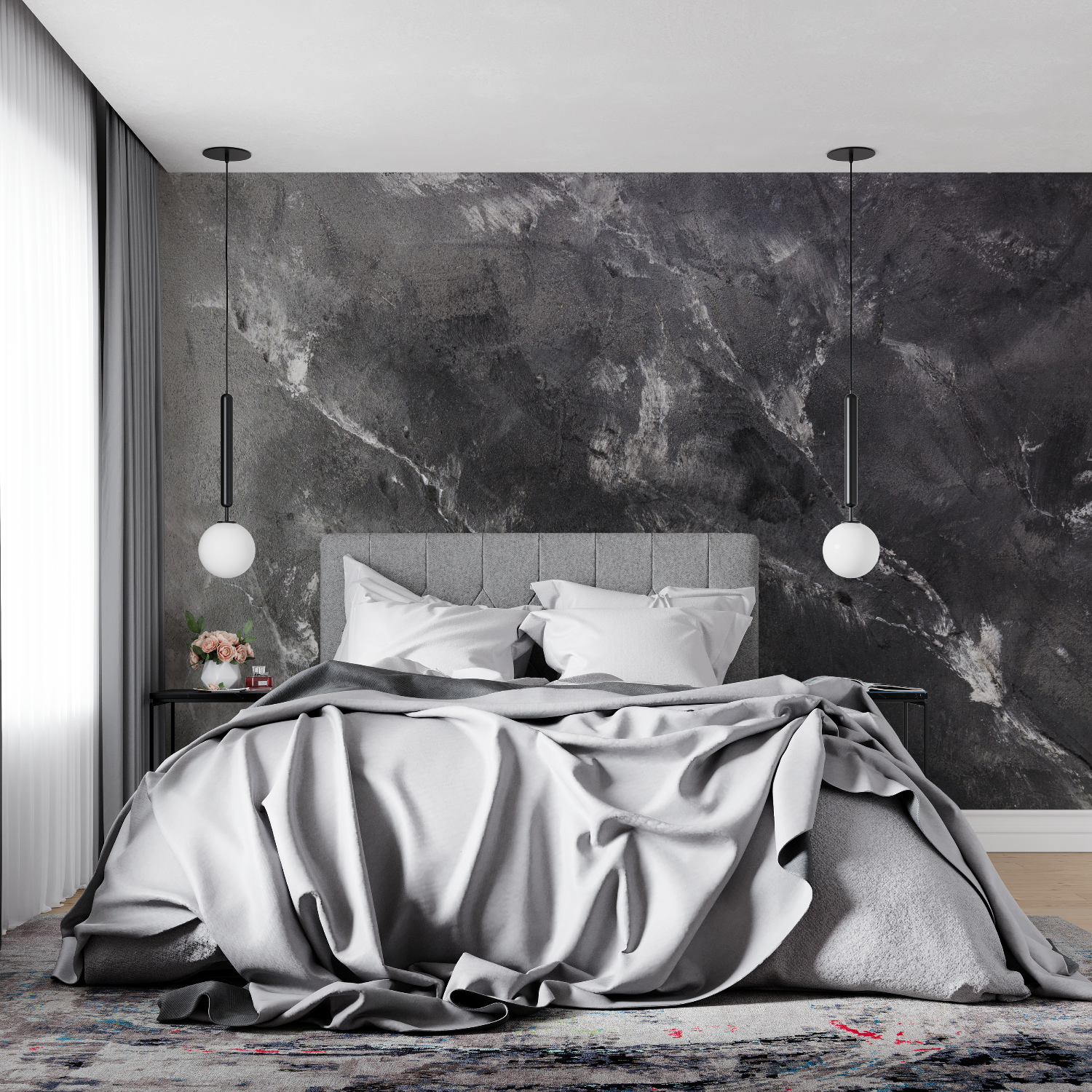 Black Gray Wallpaper | Murals Wallpaper