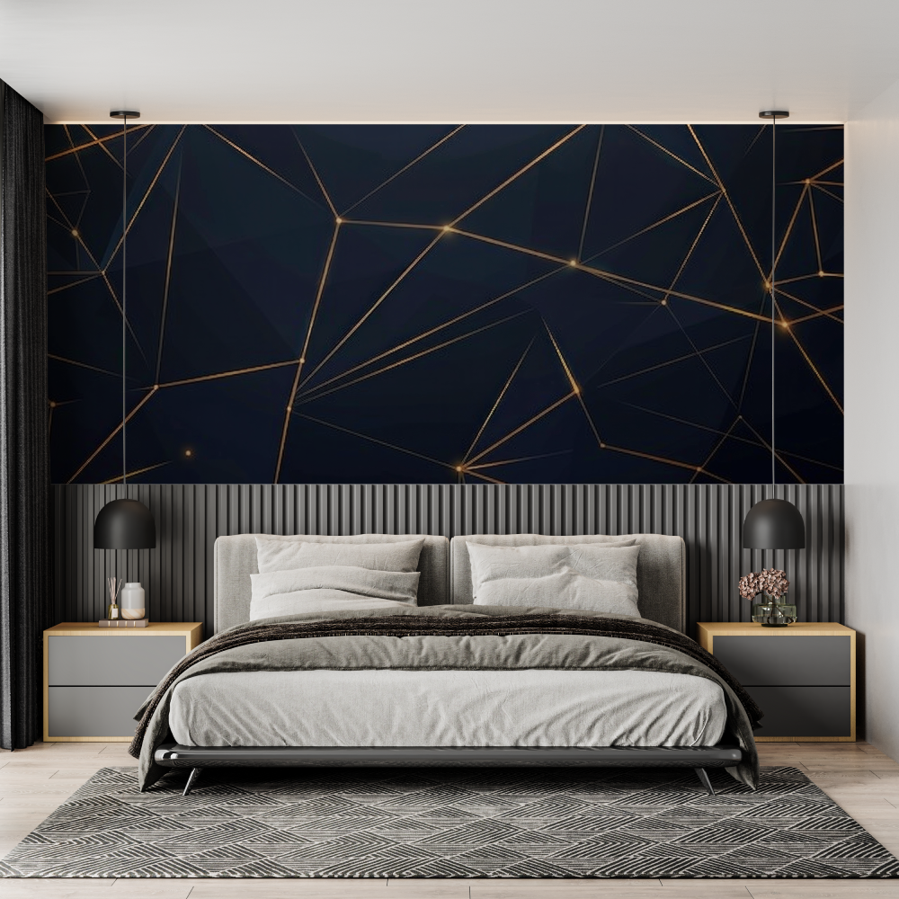 Geometric Blue Wallpaper | Murals Wallpaper